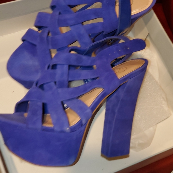 Blue platform shoes - Picture 4 of 6